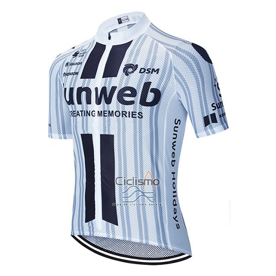 Sunweb Ropa Ciclismo Culotte Corto 2020 Mangas Cortas Blanco Negro